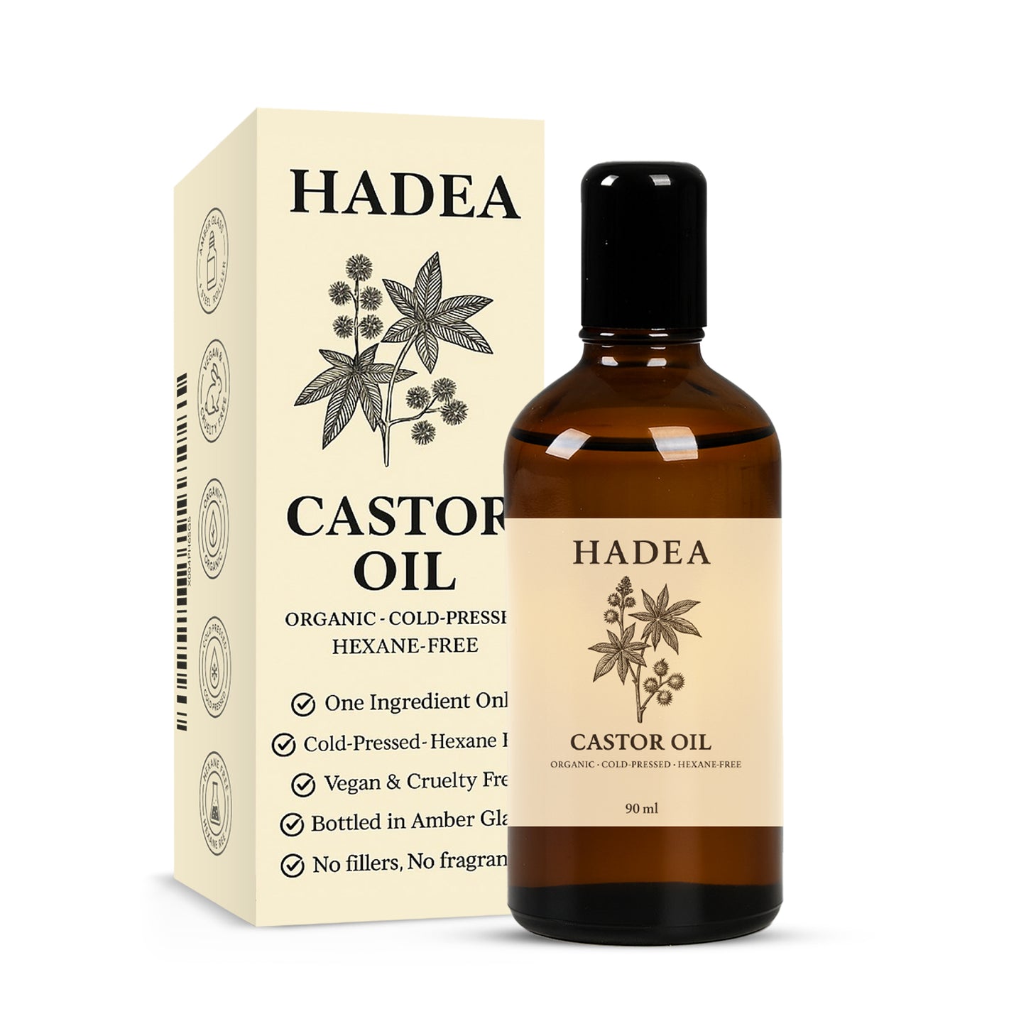 Hadea Castor Oil Roll-On 3 Ounce